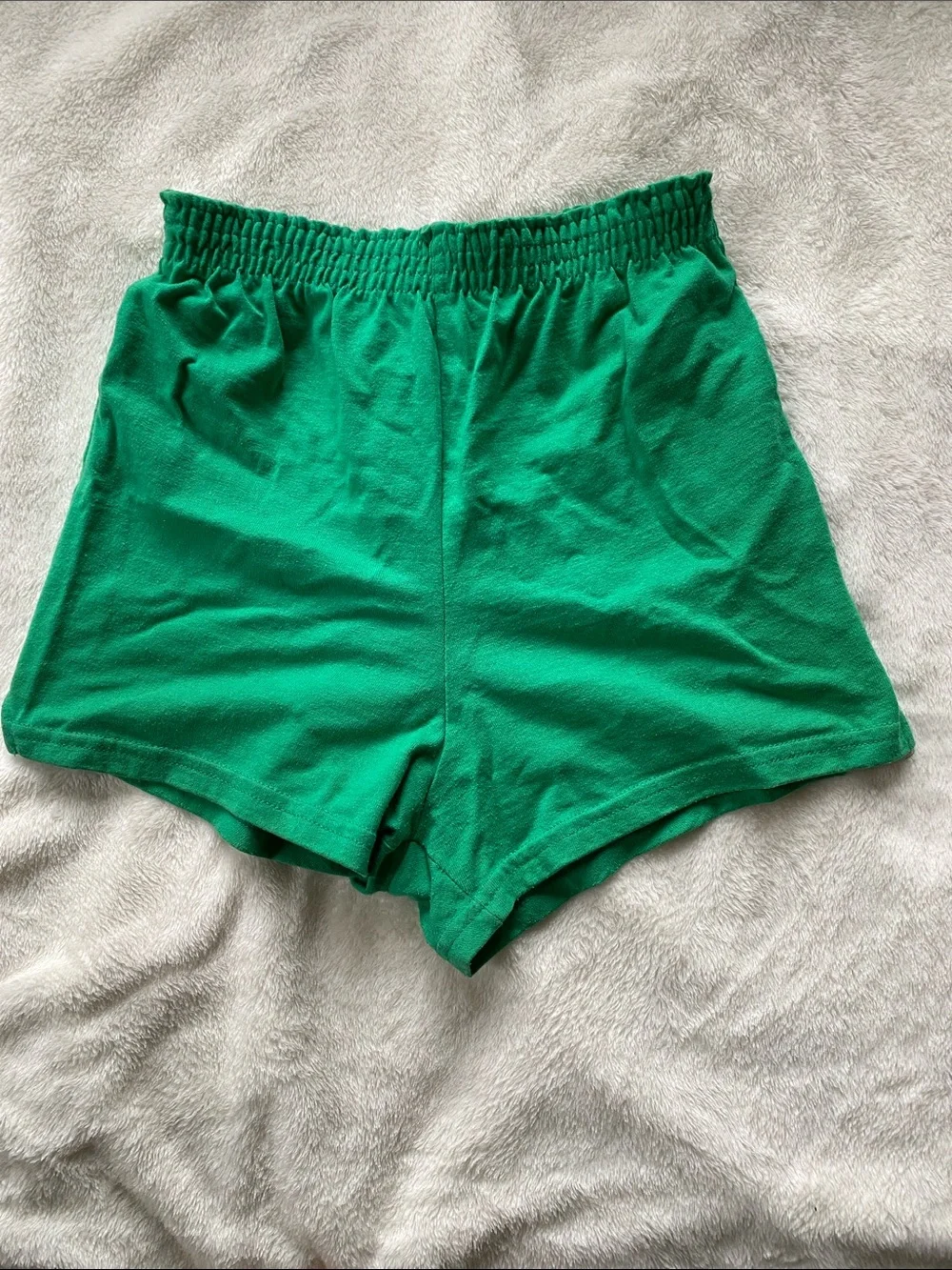 Soffe Bright Green High-Waist Athletic Shorts